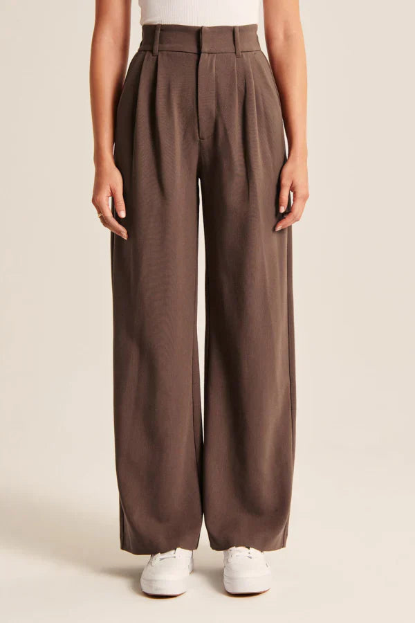 Lucia Chocolate Tailored Pants