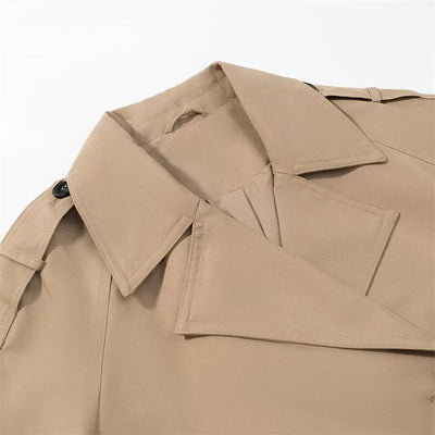 Celina Cropped Trench Coat Jacket