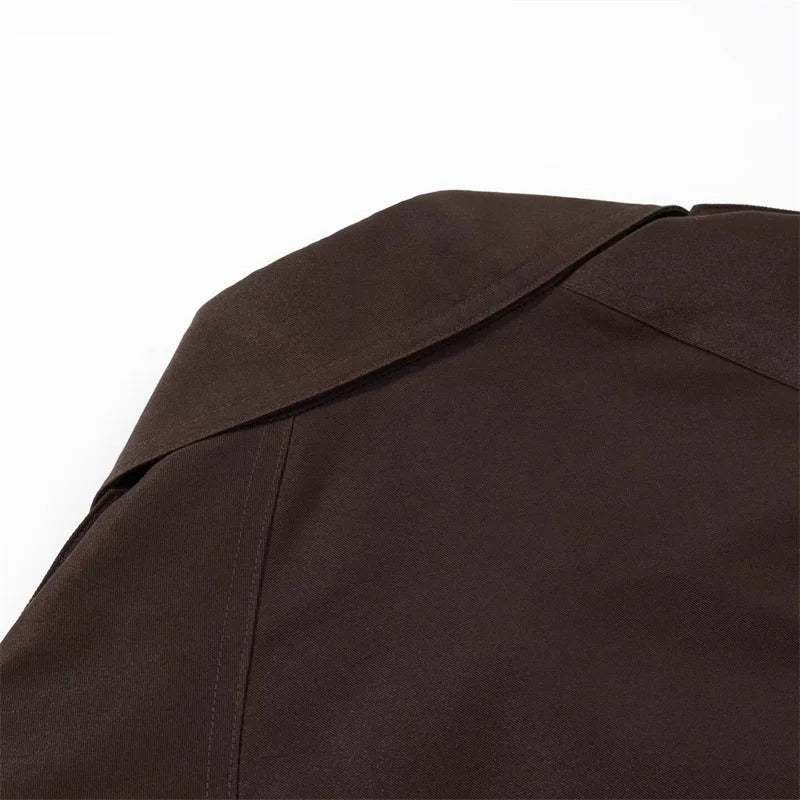 Celina Cropped Trench Coat Jacket